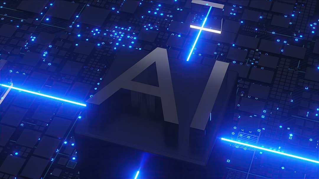 services-02 AI 3d text. Computer generated